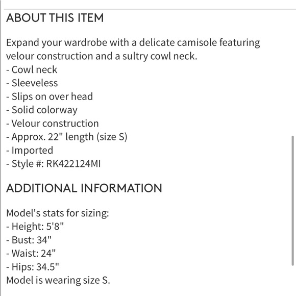 NWOT Free Press Purple Rose Velour Cami, Small - Picture 3 of 8